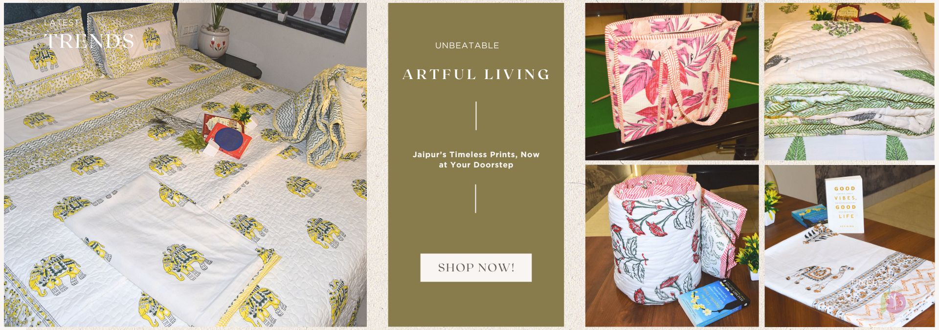 Traditional Jaipuri Hand Block Print Fabrics & Ethnic Wear